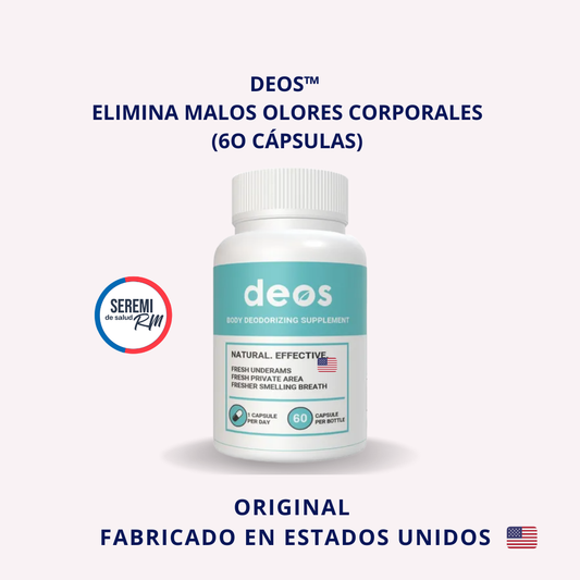DEOS - FRASCO GRANDE 60 CÁPSULAS - PARA EL OLOR CORPORAL, DESINTOXICACIÓN Y PIEL - ORIGINAL - DESDE ESTADOS UNIDOS - SUPLEMENTO DEL MOMENTO!