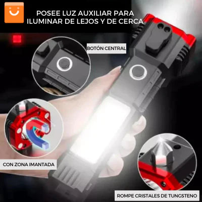 LINTERNA LED 4 EN 1 - RECARGABLE - LIGHT FLEX™