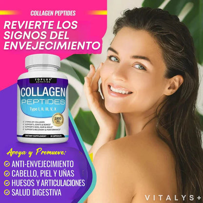 COLLAGEN PEPTIDES™ 1800 MG - 5 TIPOS - ORIGINAL HECHO EN USA