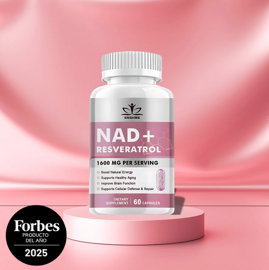 NAD+RESVERASTROL - ORIGINAL DESDE USA - REJUVENECEDOR OPTIMO 🌿💡 (60 Cápsulas)