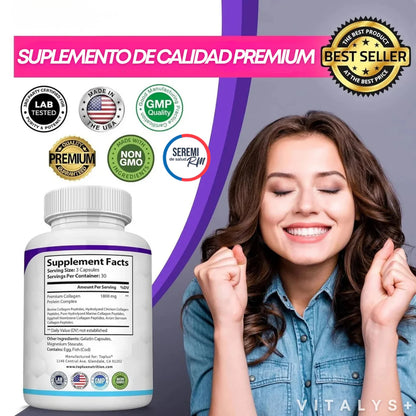 COLLAGEN PEPTIDES™ 1800 MG - 5 TIPOS - ORIGINAL HECHO EN USA