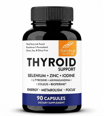 THYROID SUPPORT® - Suplemento para Tiroides con Selenio, Zinc y Yodo — Complemento Natural para Hipotiroidismo y Hashimoto